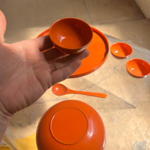 Schalenset orange 70er