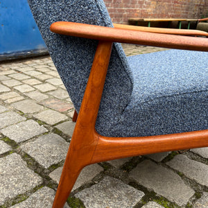 Sessel blau Teak aus Dänemark