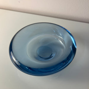 Schale hellblau Glas von Per Lütken von Holmegaard