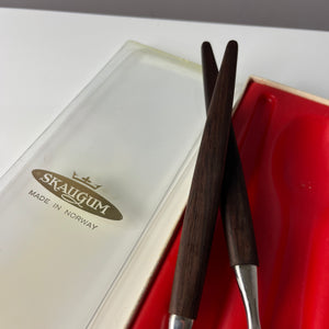 Salatbesteck Teak von Skaugum aus Norwegen