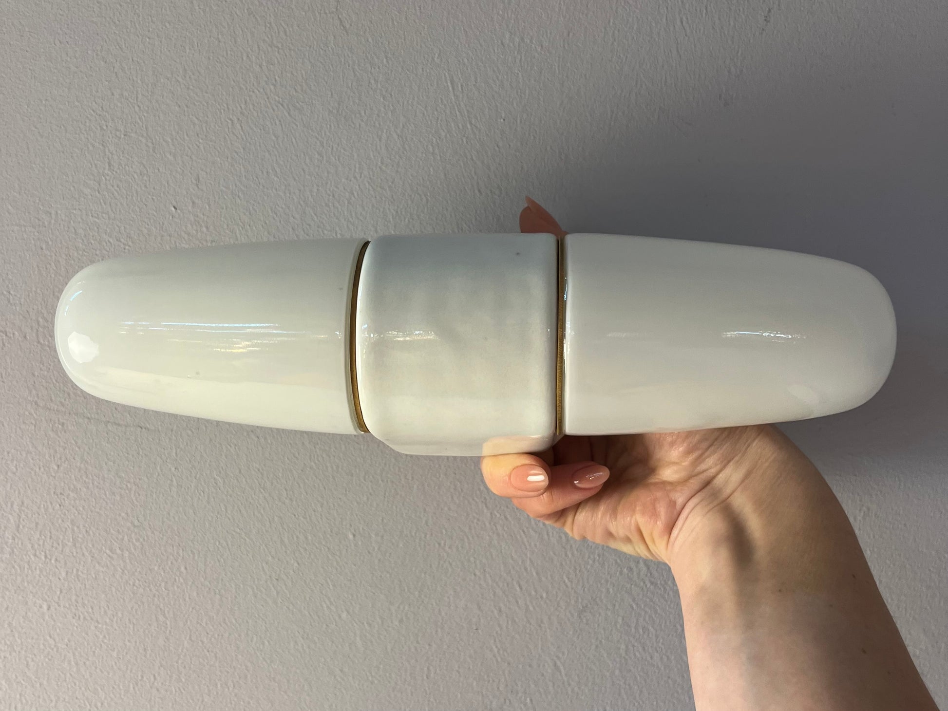Wandlampe Modell 6068 weiß von Wilhelm Wagenfeld für Lindner