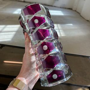 Set: 2 Vasen weinrot Glas von J.G. Durand für Luminarc