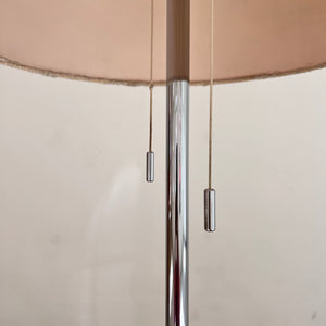 Stehlampe Chrom mit Stoff-Schirm von STAFF