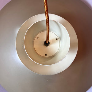 Lamellenlampe creme Messing