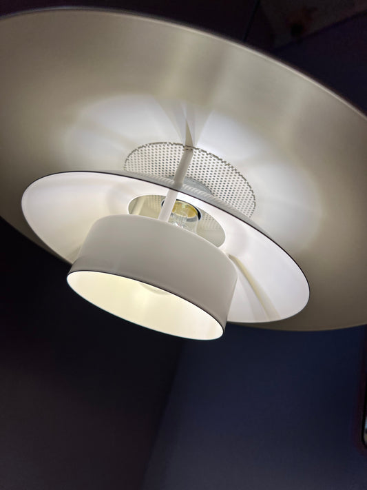 Lamellenlampe Dänemark cremeweiss