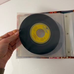 Schallplattenmappe floral für Vinyl Singles
