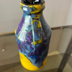Vase gelb lila von Marei Keramik