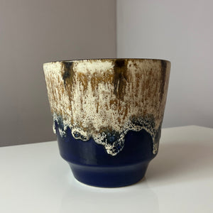 Blumentopf Fat Lava blau