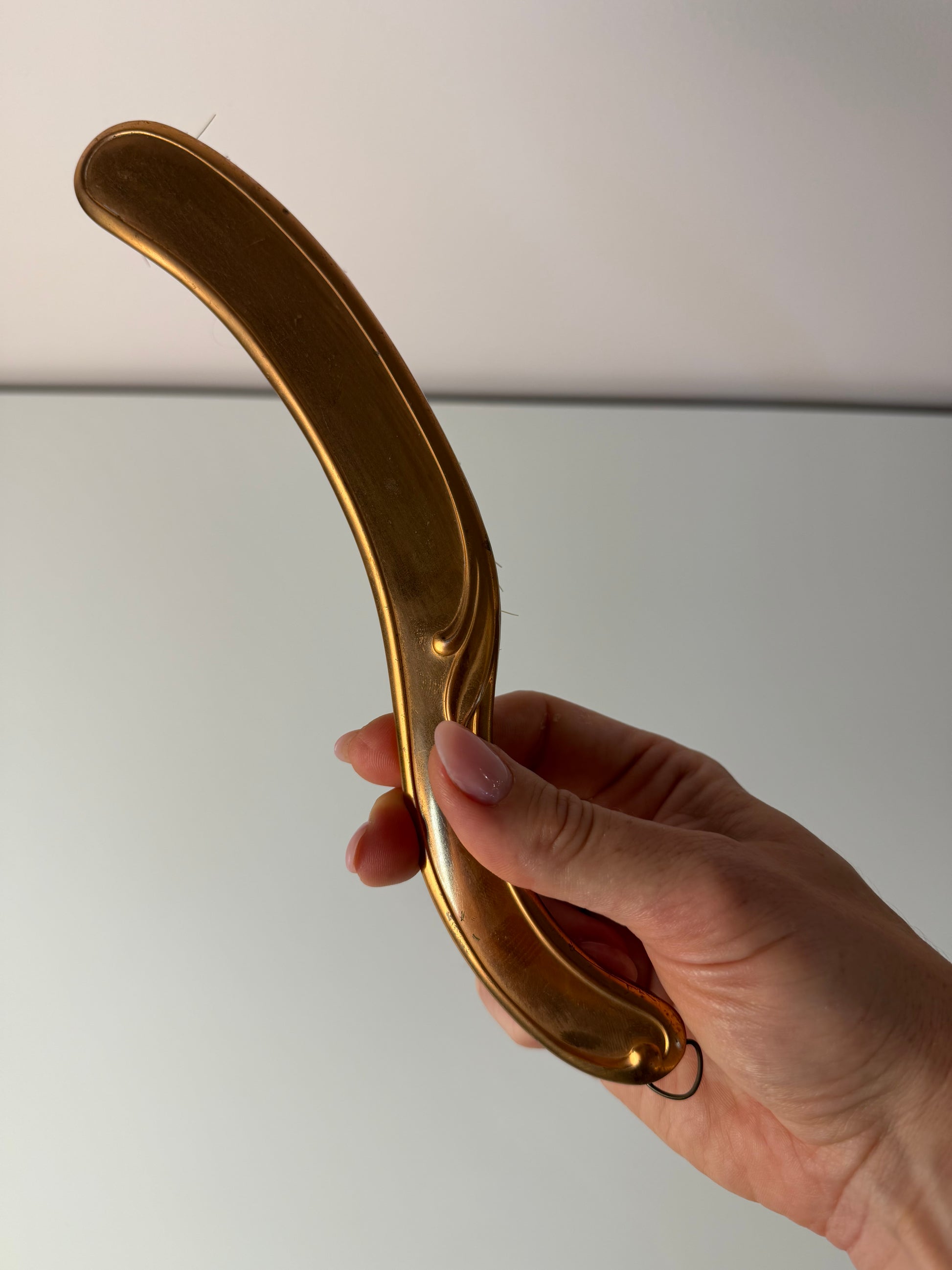 Handfeger mit Griff Kupferoptik