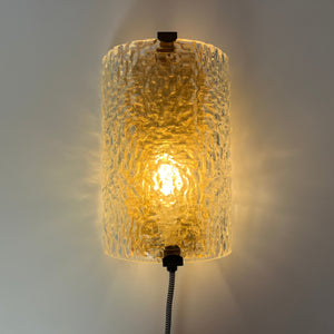 Wandlampe Glas Messing von Orrefors