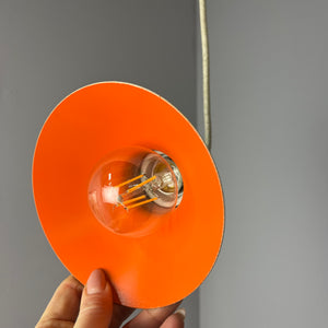 Hängelampe creme orange neu lackiert