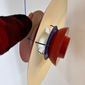 Lamellenlampe PH5 rot von Poul Henningsen für Louis Poulsen