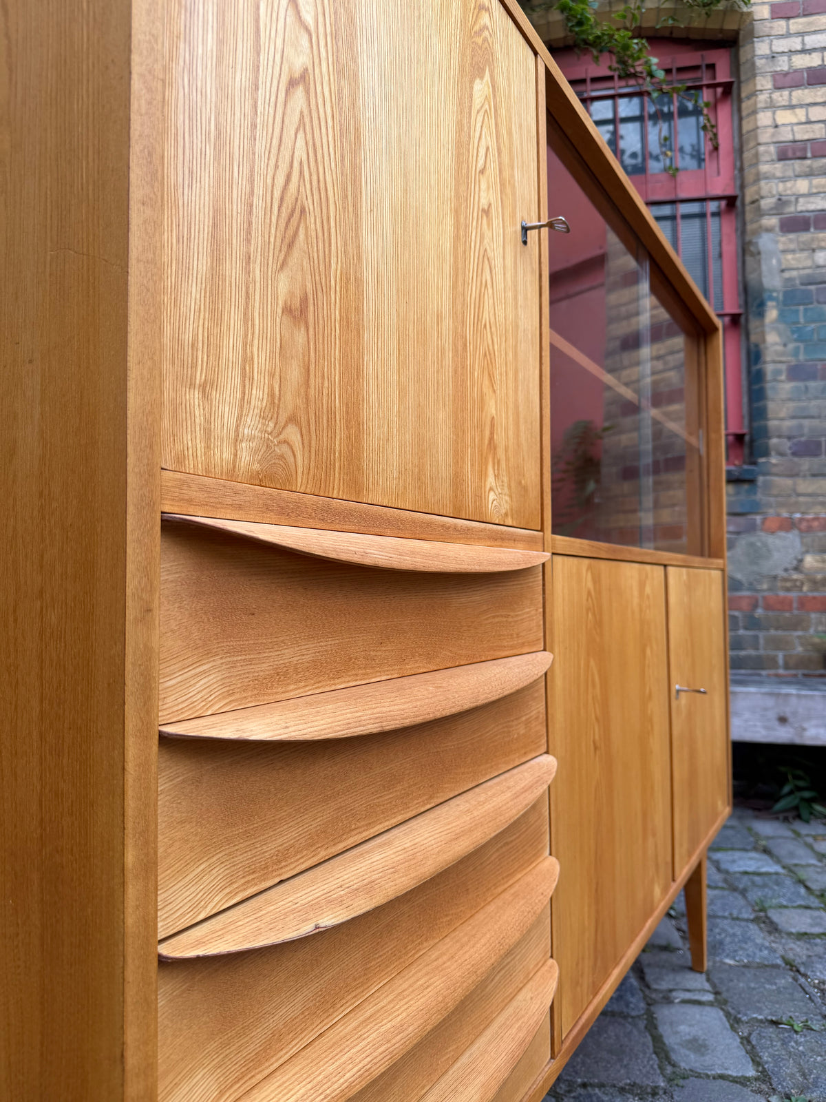 Highboard Typ 602/G Esche von Franz Ehrlich für Hellerau