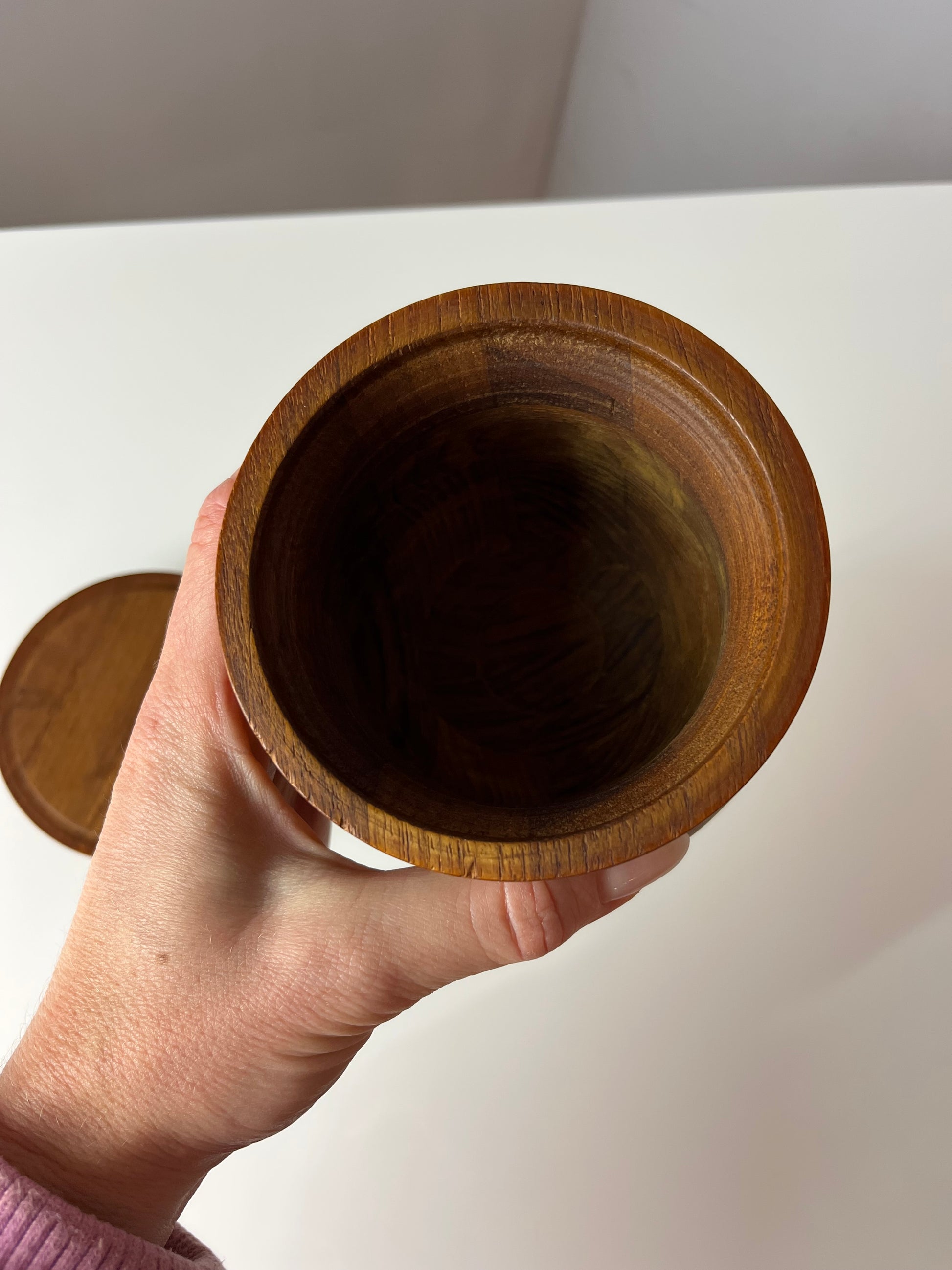 Dose Teak mit Deckel