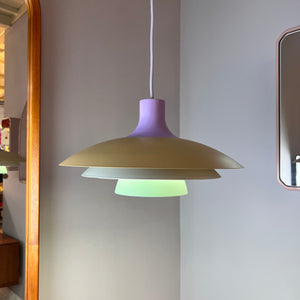 Lamellenlampe neu lackiert lila mint