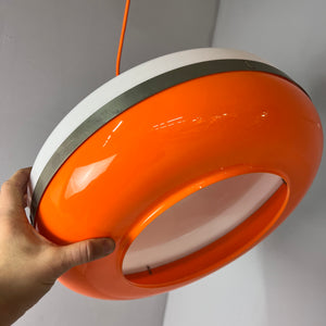 Hängelampe weiß orange Kunststoff aus Dänemark