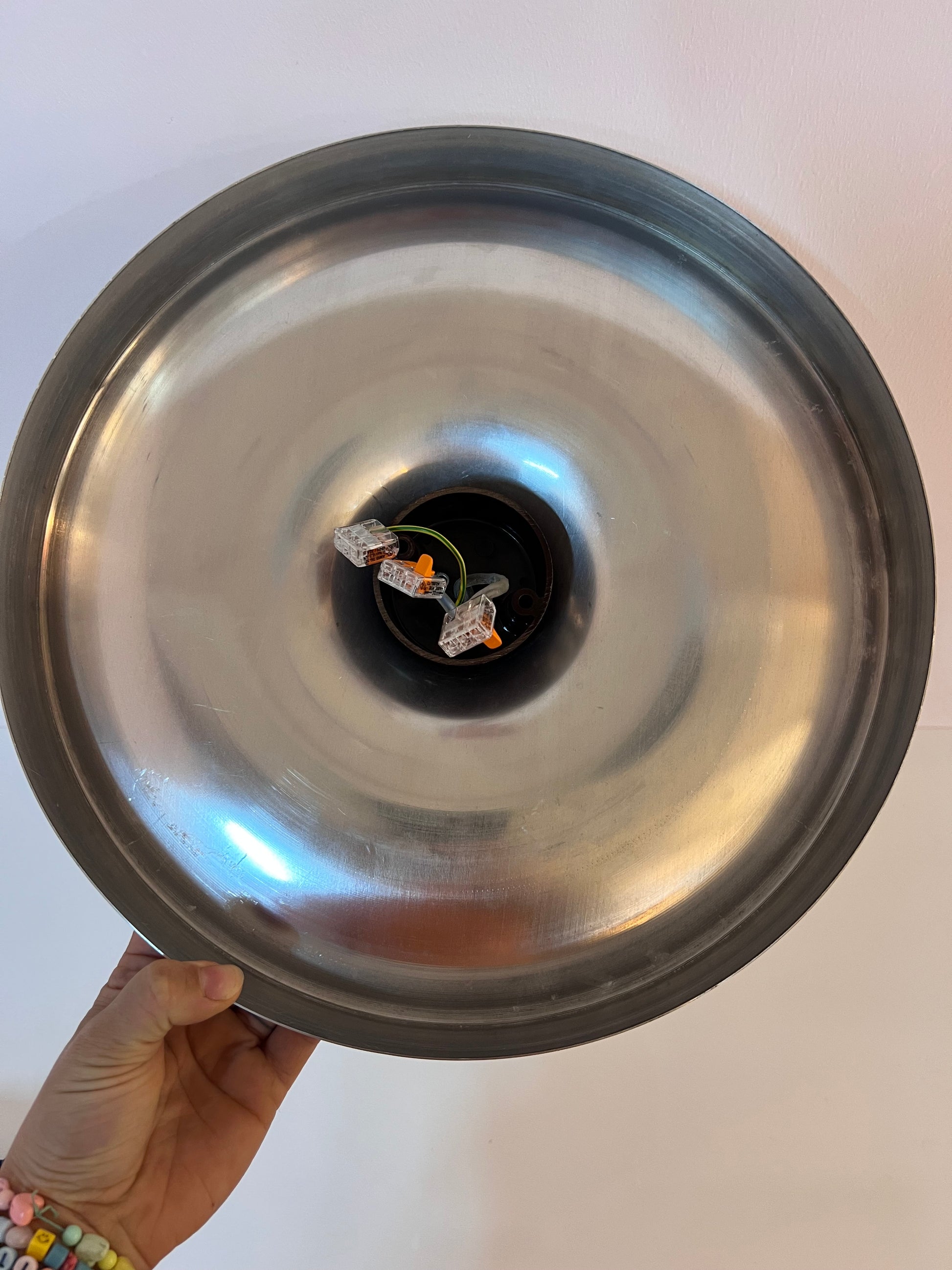 Wandlampe Diskus Aluminium gebürstet