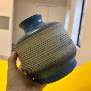 Vase blau braun Kunstkeramik von Karl Jüttner DDR
