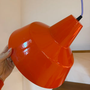 Industrielampe orangerot Emaille von Louis Poulsen
