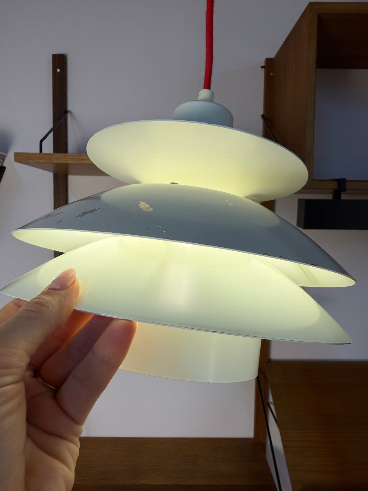 Lamellenlampe weiß aus Dänemark