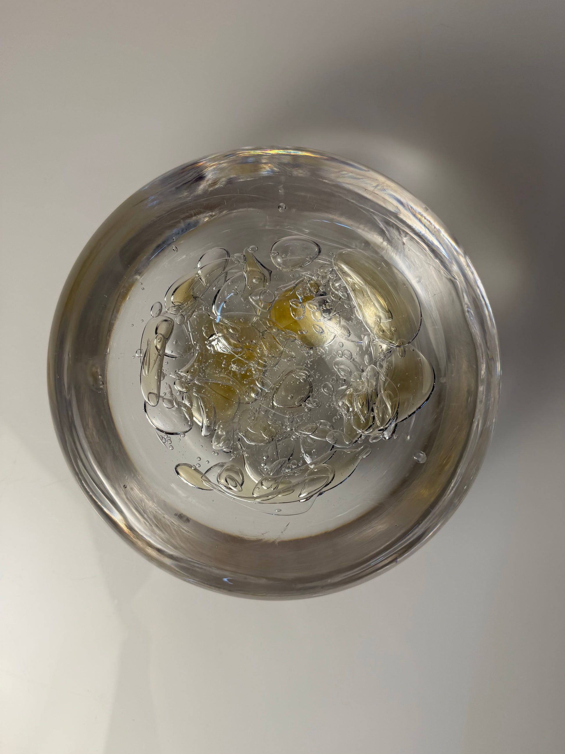 Schale Glas mit Einschlüssen aus Dänemark