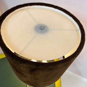 Tischlampe weiß braun Glas von Leclaire & Schäfer