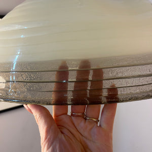 Hängelampe weiß grau Chrom handgearbeitet von Cristallux