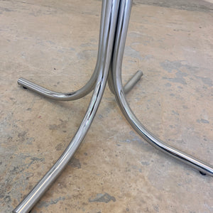 Runder Esstisch Glas & Chrom