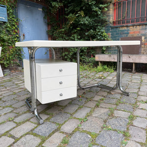 Schreibtisch weiß Fiberglas Chrom von 2 INN Lissone