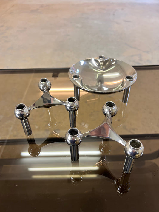 Set: 2 Kerzenständer und 1 Schale von Stoff & Nagel