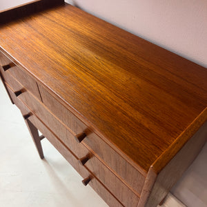 Set: Kommode mit Spiegel Teak