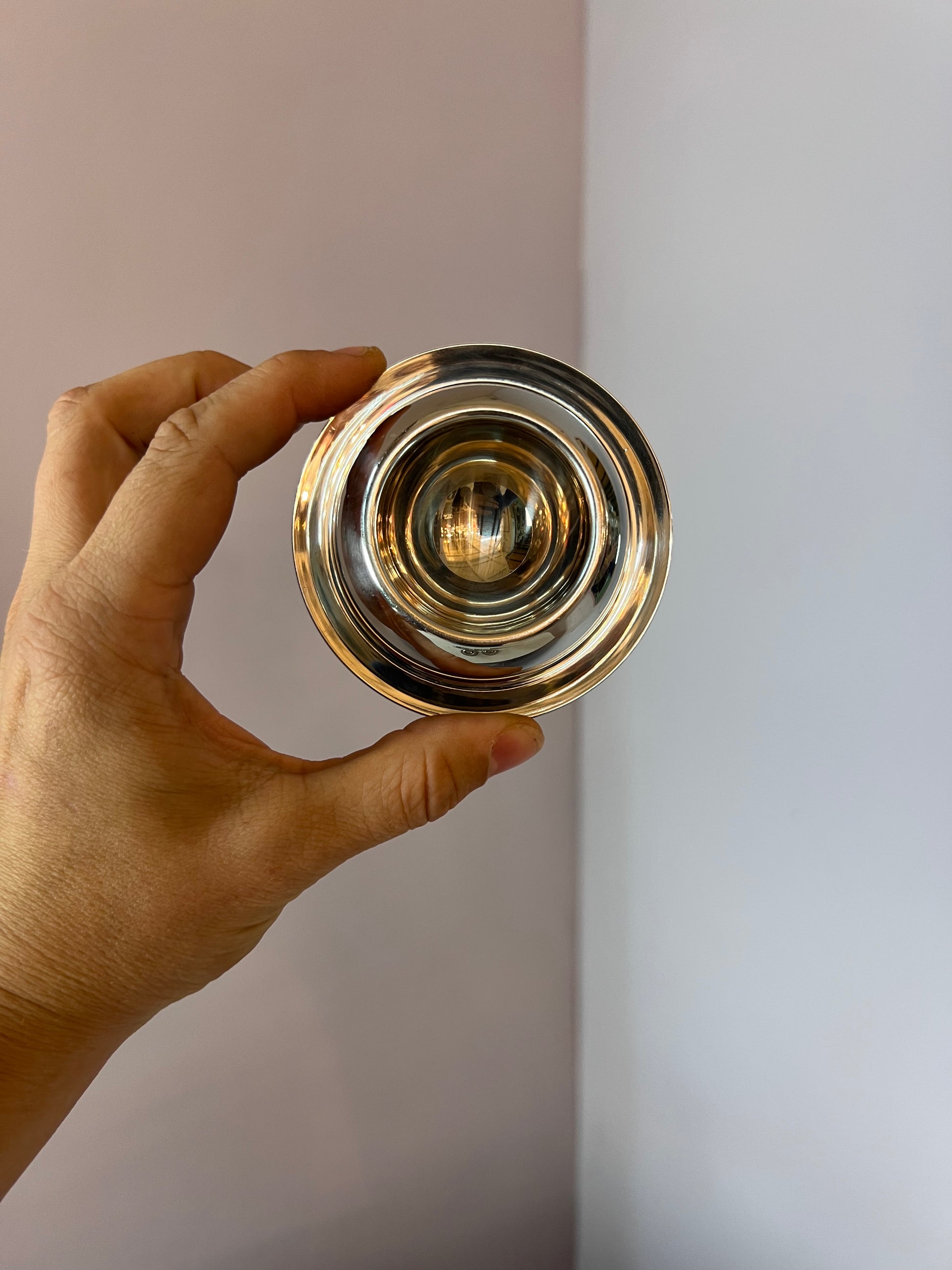 Set: 6x Eierbecher Edelstahl verchromt aus Dänemark
