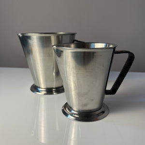 Set: 2x Kanne Edelstahl mit Webgriff aus Dänemark