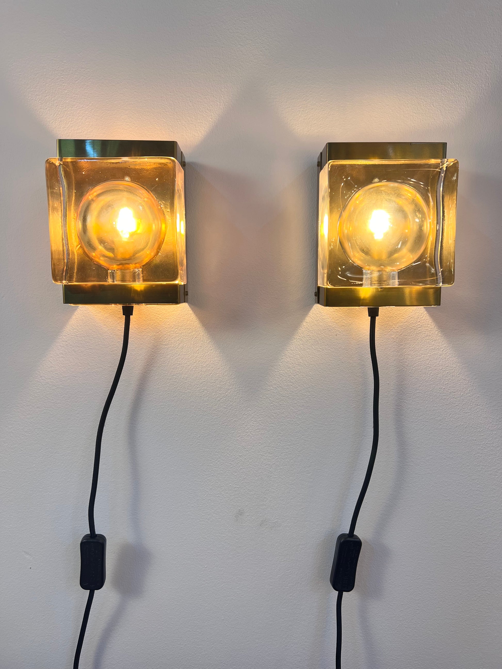 Wandlampe Maritim Typ 15806 Glas Messing von Vitrika