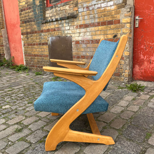 Sessel Z petrol neu gepolstert