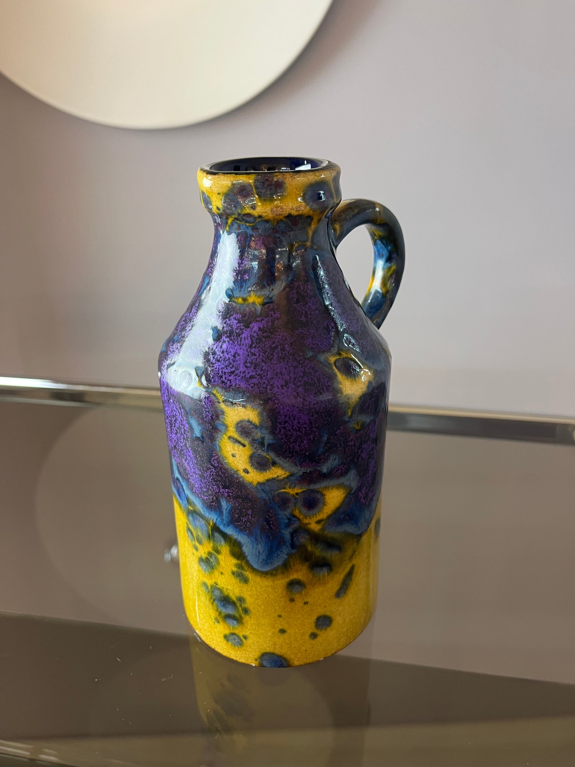 Vase gelb lila von Marei Keramik