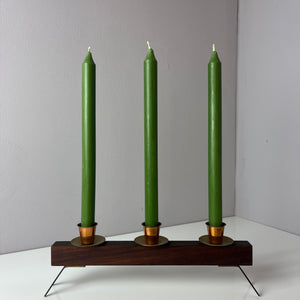 Kerzenständer Teak Messing