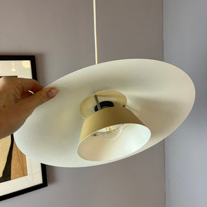 Lamellenlampe neu lackiert creme rosa braun