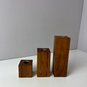 Set: Trio Kerzenständer Teak