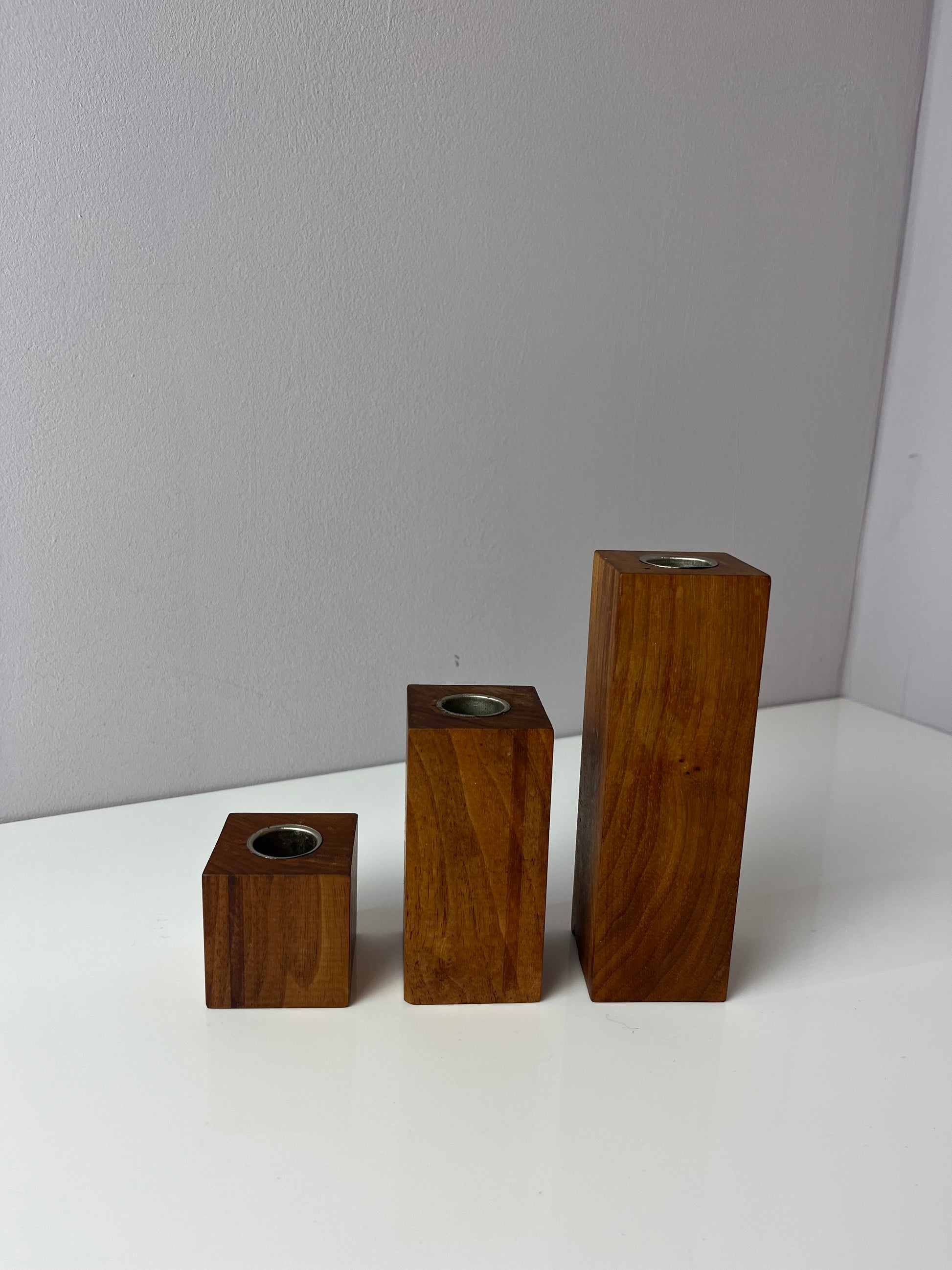 Set: Trio Kerzenständer Teak