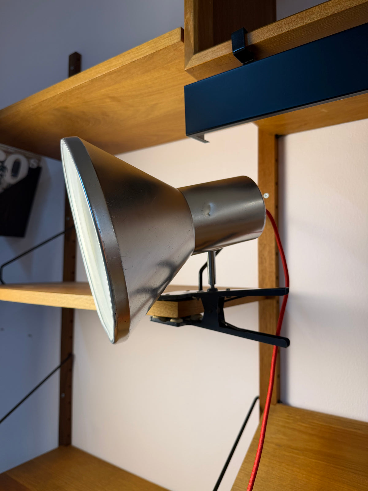 Klemmlampe silber aus Dänemark