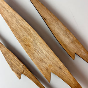 Set: Kranich Trio Teak Wandschmuck