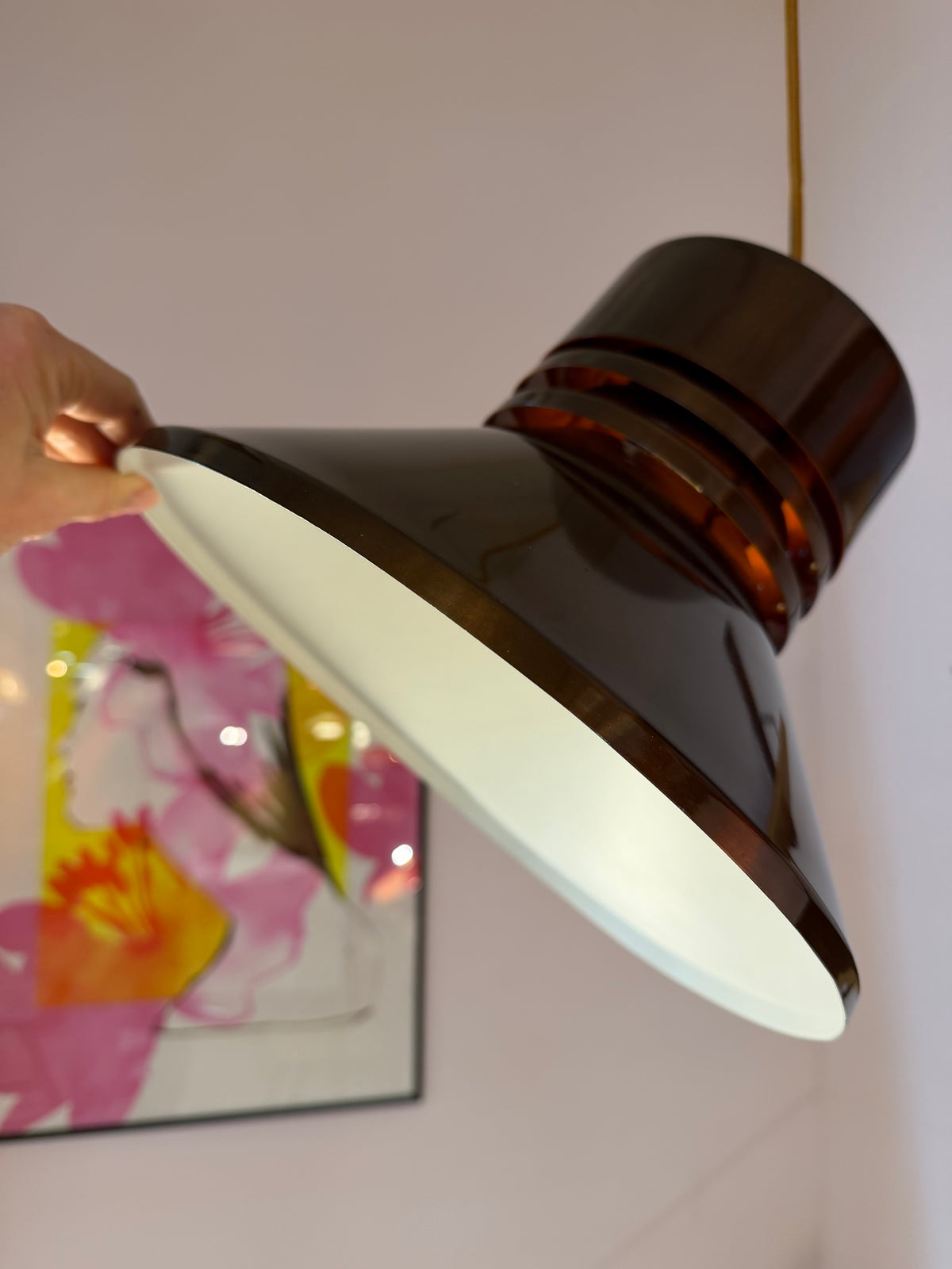 Hängelampe braun orange von Carl Thore