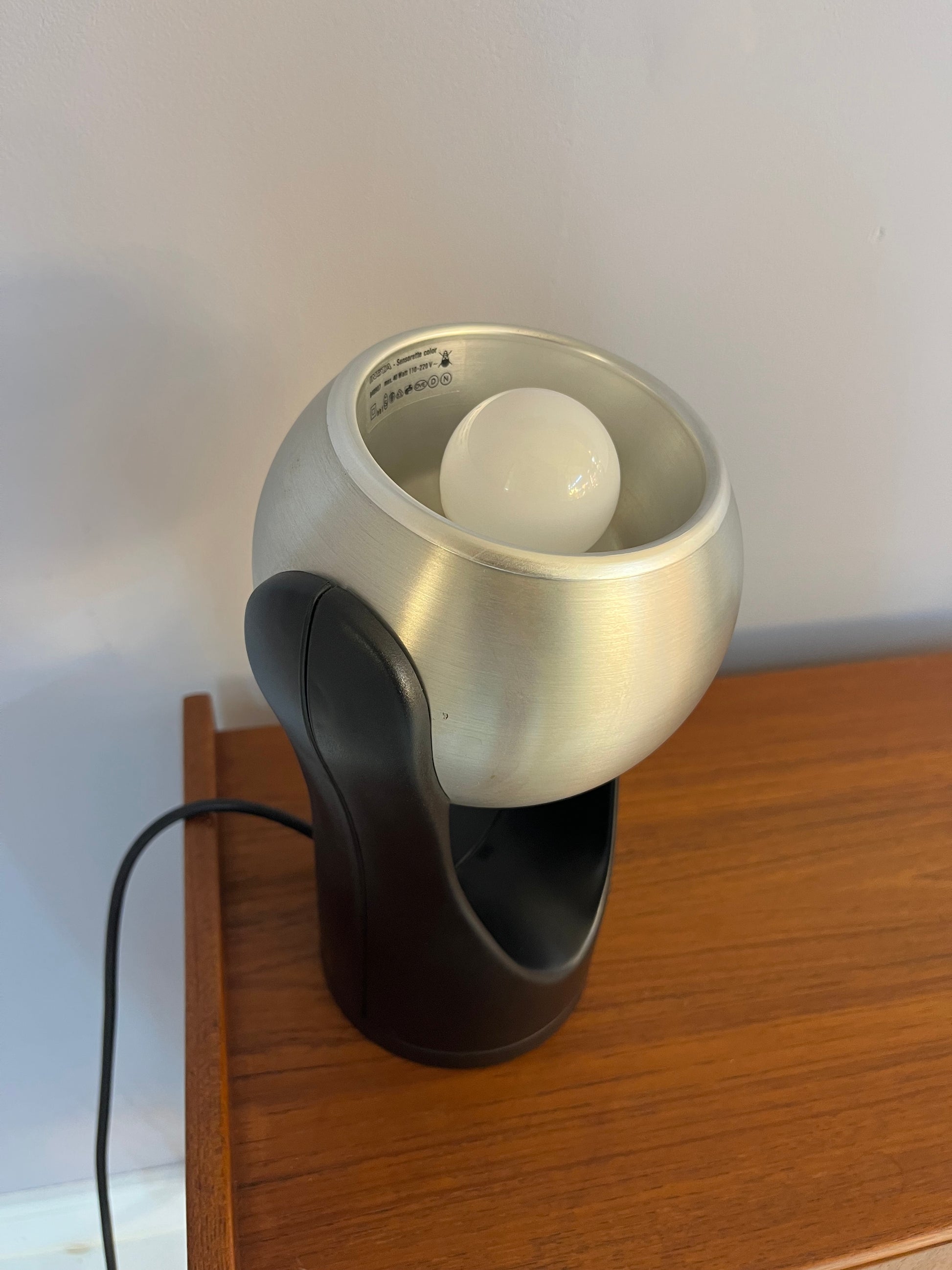 Touch-Lampe Sensorette schwarz Alu von Insta 70er