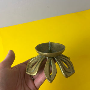 Kerzenständer Messing in Blütenform