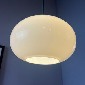 Hängelampe weiß Glas Chrom