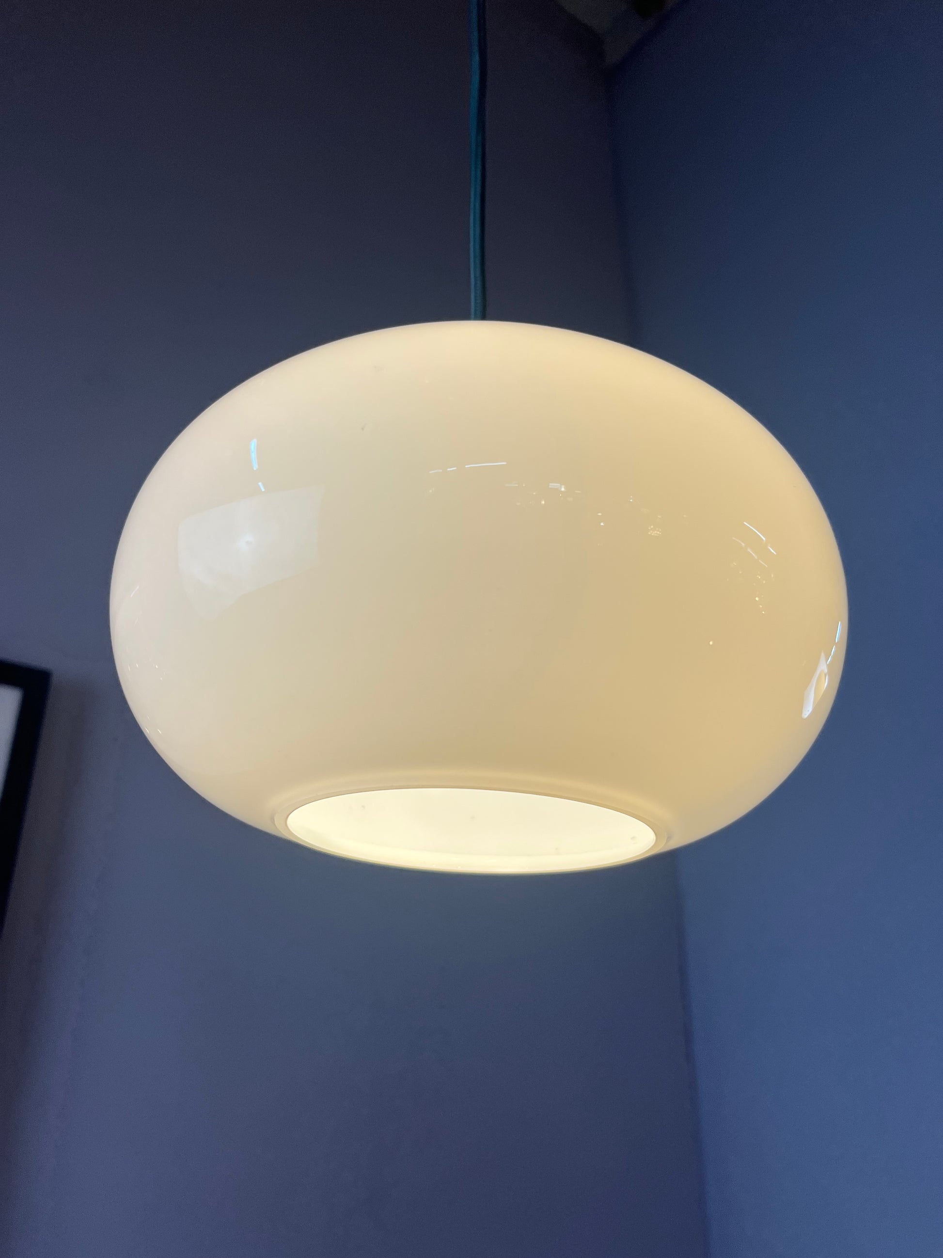 Hängelampe weiß Glas Chrom