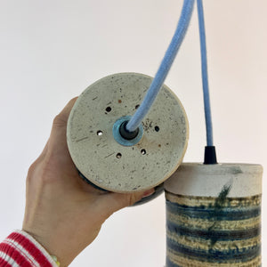 Hängelampe blau beige Keramik von Per Engstrøm