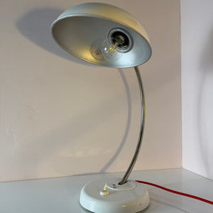 Schreibtischlampe weiß Metall von Helion - VEB Leuchtenbau Arnstadt