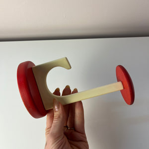 Set: 2x Wandhaken weiß rot